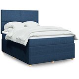  Krevet s oprugama i madracem plavi 160x200 cm od tkanine | shoptok.hr