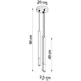  Obesna svetilka MOZAICA 3P črna/medena, (21347580) | Shoptok.si