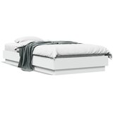  Okvir kreveta s LED svjetlima bijeli 75 x 190 cm | shoptok.hr