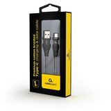 Gembird USB 2.0 kabl Premium cotton braided Type-C USB charging and data cable, 1 m, black/white, CC-USB2B-AMCM-1M-BW Cijene