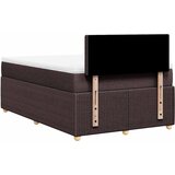  Krevet s oprugama i madracem tamnosmeđi 120 x 200 cm od tkanine | shoptok.hr