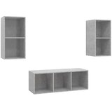  3-dijelni set TV ormarića siva boja betona konstruirano drvo | shoptok.hr