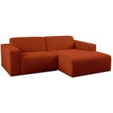Scandic Opečnato oranžna kotna sedežna garnitura iz tkanine bouclé (desni kot) Roxy – | Shoptok.si