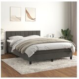  Krevet s oprugama i madracem tamnosivi 140x200 cm baršunasti | shoptok.hr