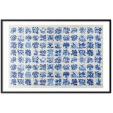  Plakat - Azulejos Tiles - traditional Portuguese ceramic tiles 90x60 Crni okvir s margom | shoptok.hr