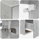  Set ormarića za kupaonicu 4 kom. Betonska siva | shoptok.hr