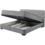 MID.YOU POSTELJA Z VZMETNICO 180 cm x 200 cm , tekstil, leseni material antracit | Shoptok.si