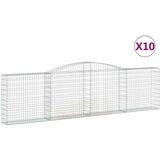  Obokane gabion košare 10kosi 400x30x100/120 cm pocinkano železo | Shoptok.si