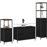  Set namještaja za kupaonicu 3 kom. Crni hrast 36 x 35 x 165 cm | shoptok.hr