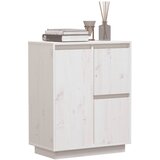  Komoda bijela 60 x 34 x 75 cm od masivne borovine | shoptok.hr