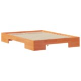  Krevet s daskama s pohranom Smeđa 135 x 190 cm Masivna borovina | shoptok.hr