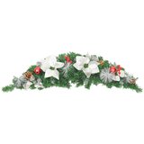  Božićni luk s LED svjetlima zeleni 90 cm PVC | shoptok.hr
