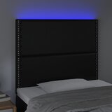  LED uzglavlje crno 90x5x118/128 cm od umjetne kože | shoptok.hr