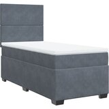 Box spring krevet s madracem tamnosivi 100x200 cm baršunasti | shoptok.hr