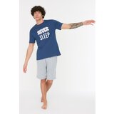 Trendyol Pajama Set - Blue - With Slogan Cene