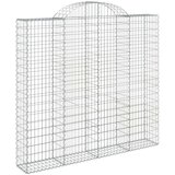  Lučne gabionske košare 2 kom 200x50x180/200cm pocinčano željezo | shoptok.hr