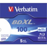 Verbatim 1x5 BD-R Blu-Ray 100GB 4x Speed wide printable JC Cijene