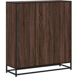 vidaXL Knjižna omara rjavi hrast 97,5x33x107,5 cm inžen. les in kovina | Shoptok.si