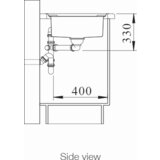 Blanco sudoper AXIS III 5 S-IF InFino INOX 18/10, pribor 18/10 + bijela staklena daska, s dalj. upr. | shoptok.hr