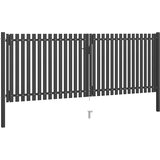  Vrtna vrata za ogradu od čelika 400x125 cm antracit boje | shoptok.hr
