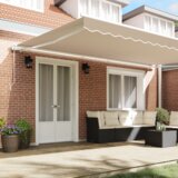 vidaXL automatska uvučena tenda bež 500x300 cm, tenda za zamjenu tkanine za okvir 5x3 m bež | shoptok.hr