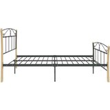  Posteljni okvir črn kovinski 200x200 cm, (20646932) | Shoptok.si