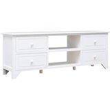 vidaXL TV omarica bela 108x30x40 cm trden les pavlovnije, (20730876) Cene