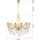  Luster s perlama zlatni 12 žarulja E14 | shoptok.hr