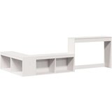 vidaXL Noćni ormarić sa stolom bijeli 232x122x75 cm masivna borovina | shoptok.hr