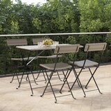 vidaXL zložljivi bistro stoli 4 kosa siv poli ratan in jeklo | Shoptok.si