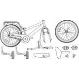  Otroško Kolo 16 Palcev za 4-6 let Svetlo modra - - modra - 12.5 - 112,5 x 51 x 75 cm - 2025- | Shoptok.si