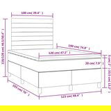  Box spring postelja z vzmetnico LED tem. modra 120x190 cm žamet | Shoptok.si