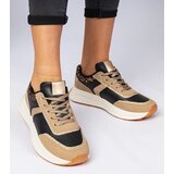 D/CEO marka niezdefiniowana Black women's sneakers with glitter and animal print addition Markuta | Shoptok.si