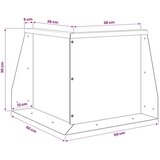  Zid za zadržavanje 50 x 50 x 30 cm Čelik Antracit - Antracit 50 x 50 x 30 cm 1 x 270° kut | shoptok.hr