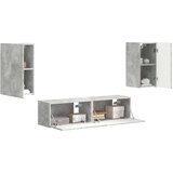  Komplet TV omaric 4 pcs Betonsko siva Konstruiran les, (5000132760) | Shoptok.si