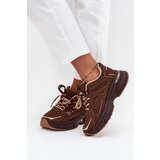 Boto Women's Sports Sneakers With Double Lacing Chocolate Annelie | Shoptok.si