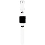 Karl Lagerfeld Silikonski pašček za uro KLAWLSLCKW za Apple Watch 42 / 44 / 45 mm - Heads bel Cene
