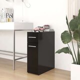 vidaXL Ormarić za lijekove visoki sjaj crni 20x45,5x60 cm od iverice Cijene