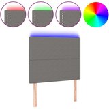  Posteljno vzglavje temno sivo 100x5x118/128 cm blago, (20736902) | Shoptok.si