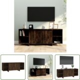 The Living Store TV omarica dimljeni hrast 130x35x50 cm iverna plošča - TV Omarica, (21738346) | Shoptok.si