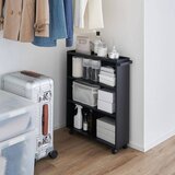 YAMAZAKI Crni metalni regal na kotačima 59x70x16 cm Tower – | shoptok.hr