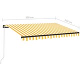  Ročno zložljiva tenda 350x250 cm rumena in bela, (20728912) | Shoptok.si