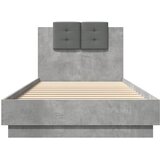  Okvir kreveta s uzglavljem LED siva boja betona 100 x 200 cm | Eponuda.com