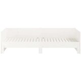  Izvlečna dnevna postelja bela trdna borovina 2x(80x200) cm, (20787935) | Shoptok.si