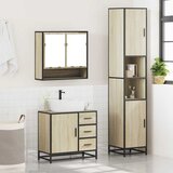  3-dijelni set kupaonskog namještaja boja hrasta sonome drveni | shoptok.hr