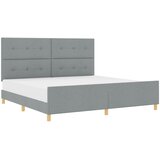  Krevetna konstrukcija Svjetlosiva 200 x 200 cm tkanina | shoptok.hr