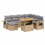  8-dijelni set vrtnih sofa od poliratana s jastucima bež | shoptok.hr