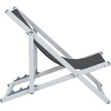  Sklopive stolice za plažu 2 kom sive od aluminija i tekstilena | shoptok.hr