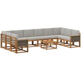  Set vanjskih sofa 11 kom. Prirodna i svjetlosiva | shoptok.hr