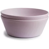 Mushie Round Dinnerware Bowl posudica Soft Lilac 2 kom